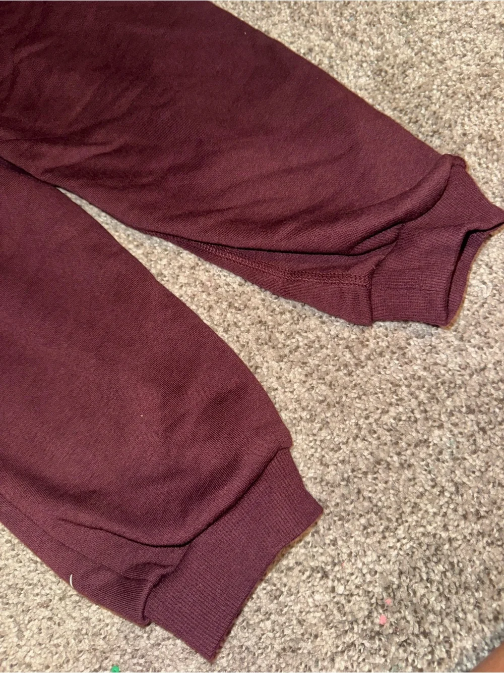 Nike Kids Maroon Joggers with Red Swoosh Accent